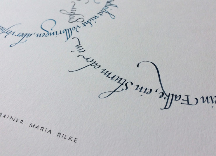Rilke Gedicht Italics Detail
