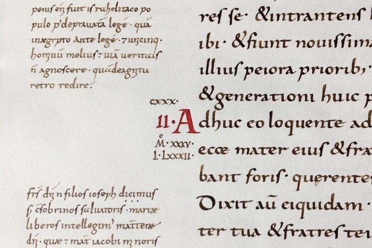Evangeliar 9Jh Karolingische Minuskel Initial A